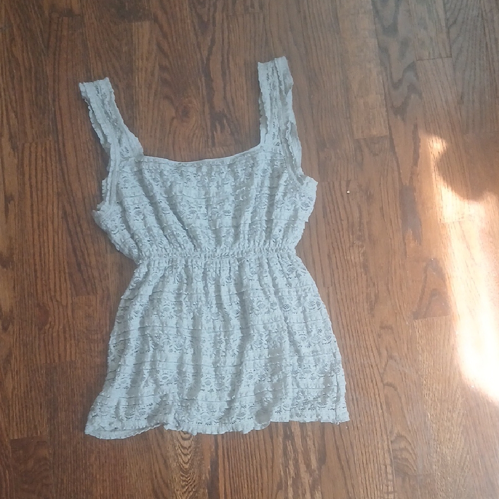 Max Studio Lace Tank Top - Cream